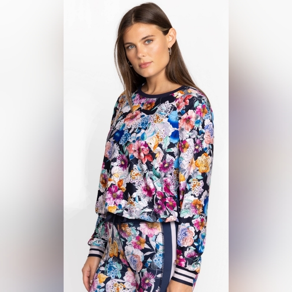 NWT Johnny Was FallDance Bee Active Rushed Raglan Sleeve Pullover, Vibrant, XL - Picture 2 of 5